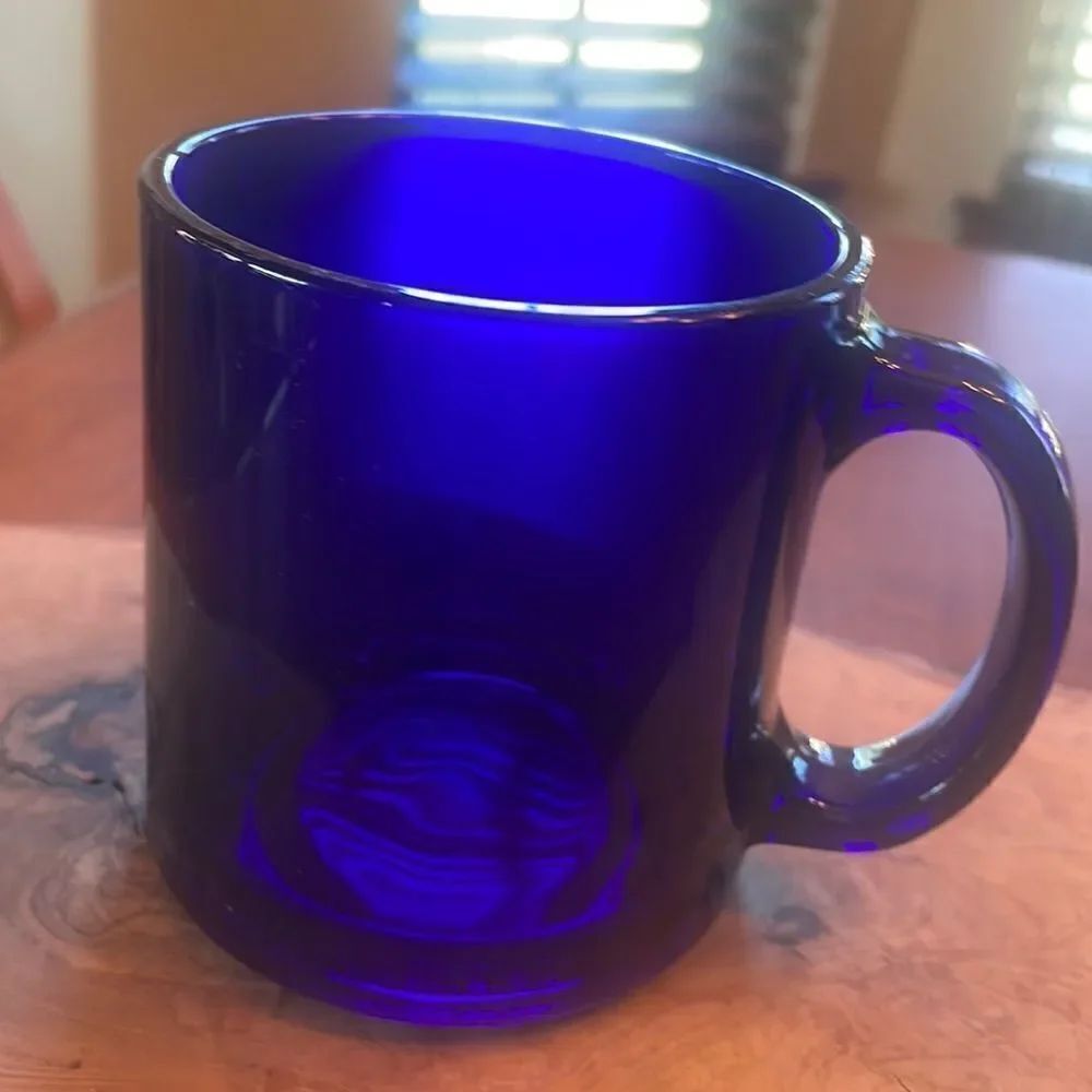 Vintage Cobalt Blue Glass Mug